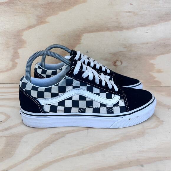 Vans Shoes - Vans Off The Wall -Old Skool Checkerboard -Sneakers -Black/White -Women's - 7.5